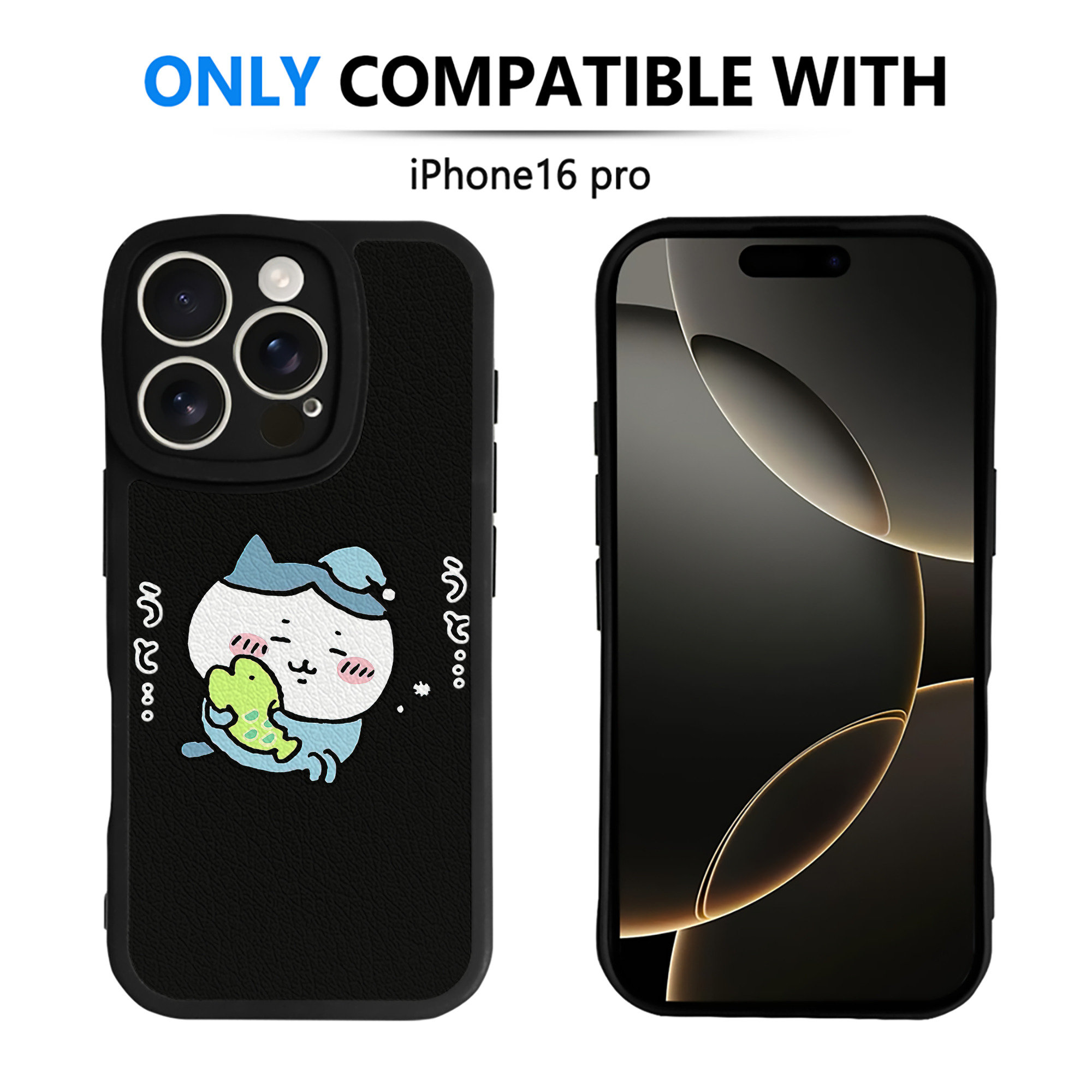 （画像用） ちいかわ ハチワレ Chii-kawa hachiware 【iPhone 16シリーズ対応】シリコンスマホケース（レザー調） 材質：シリコン